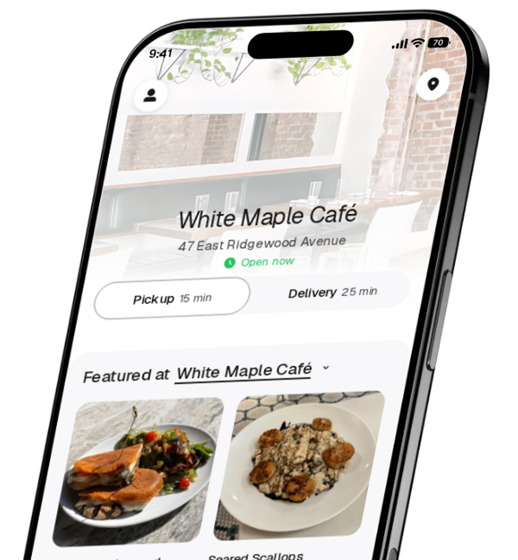 White Maple Café app preview