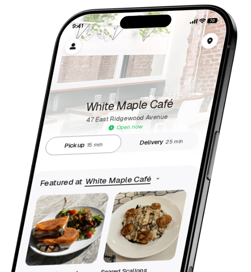 White Maple Café app preview